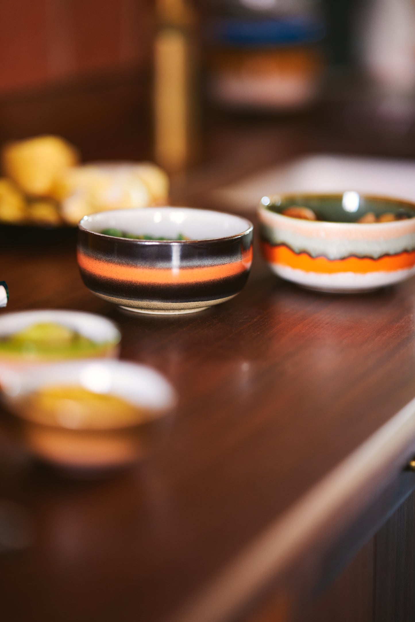 70s ceramics: Set de bowls "Humus" (juego de 4 unidades)