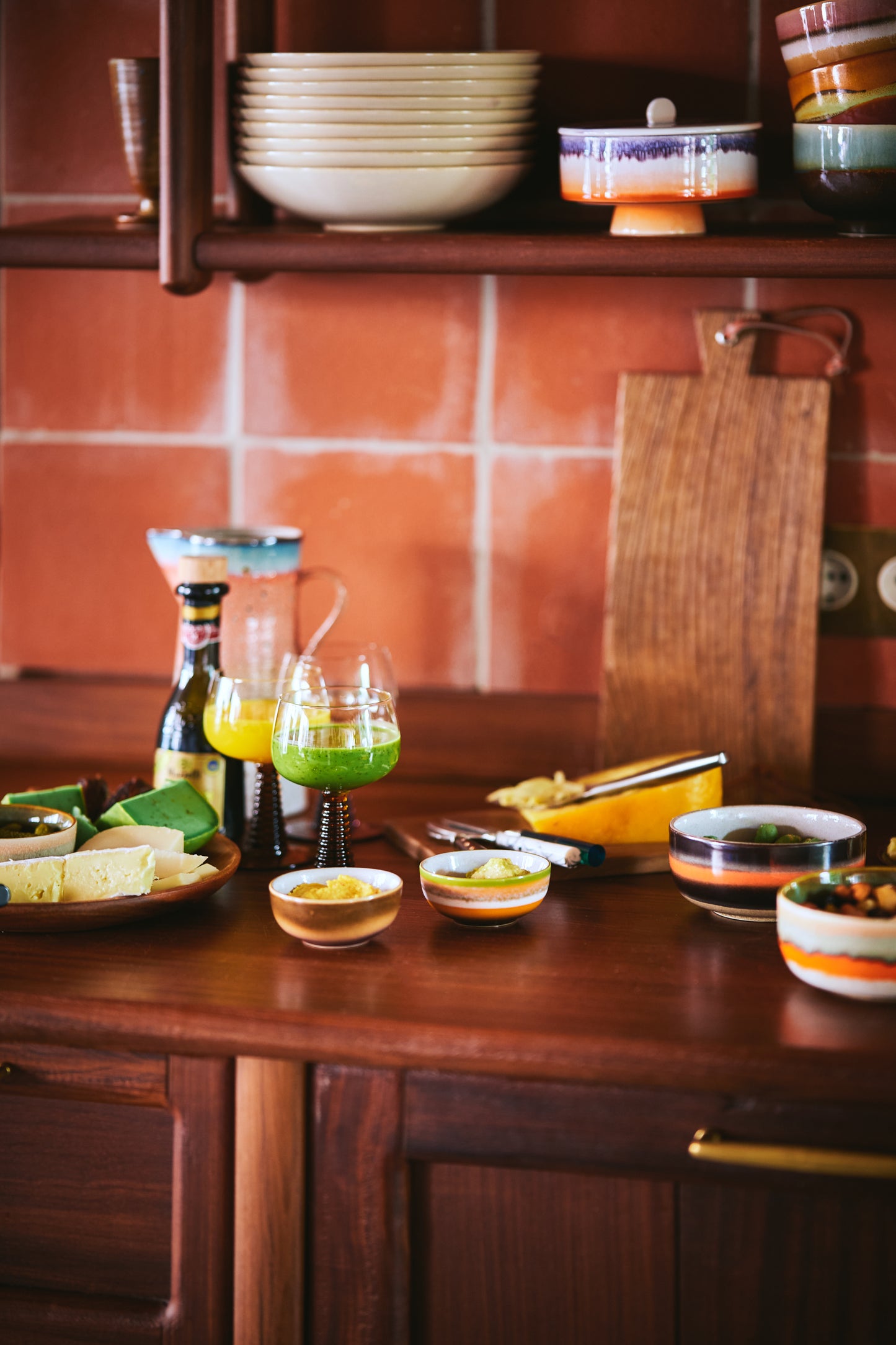 70s ceramics: Set de bowls "Humus" (juego de 4 unidades)