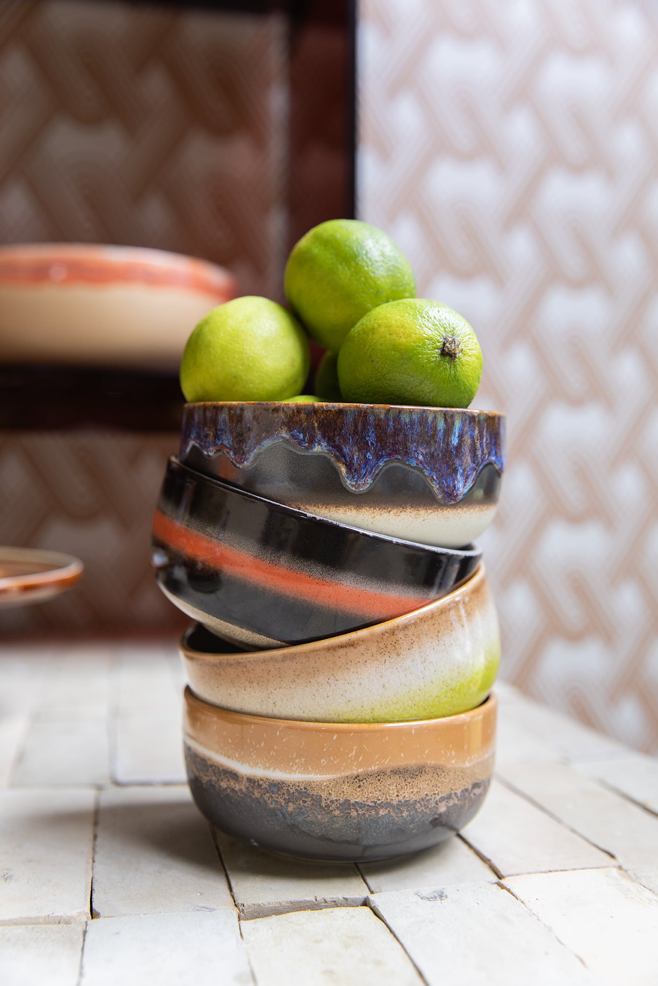 70s ceramics: Set de bowls "Humus" (juego de 4 unidades)