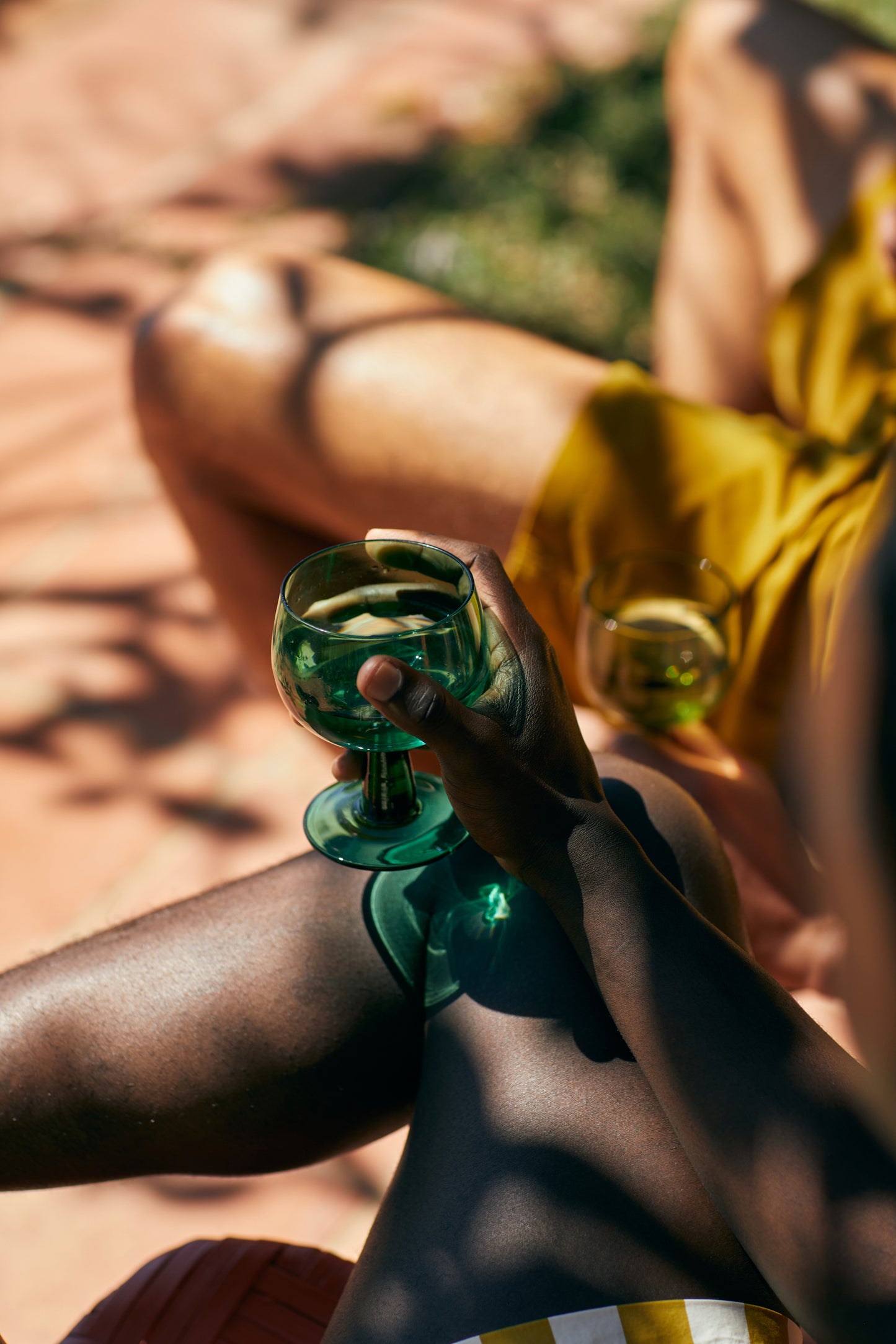 Colección Esmeraldas: copa de vino baja "Verde helecho" (juego de 4 unidades)
