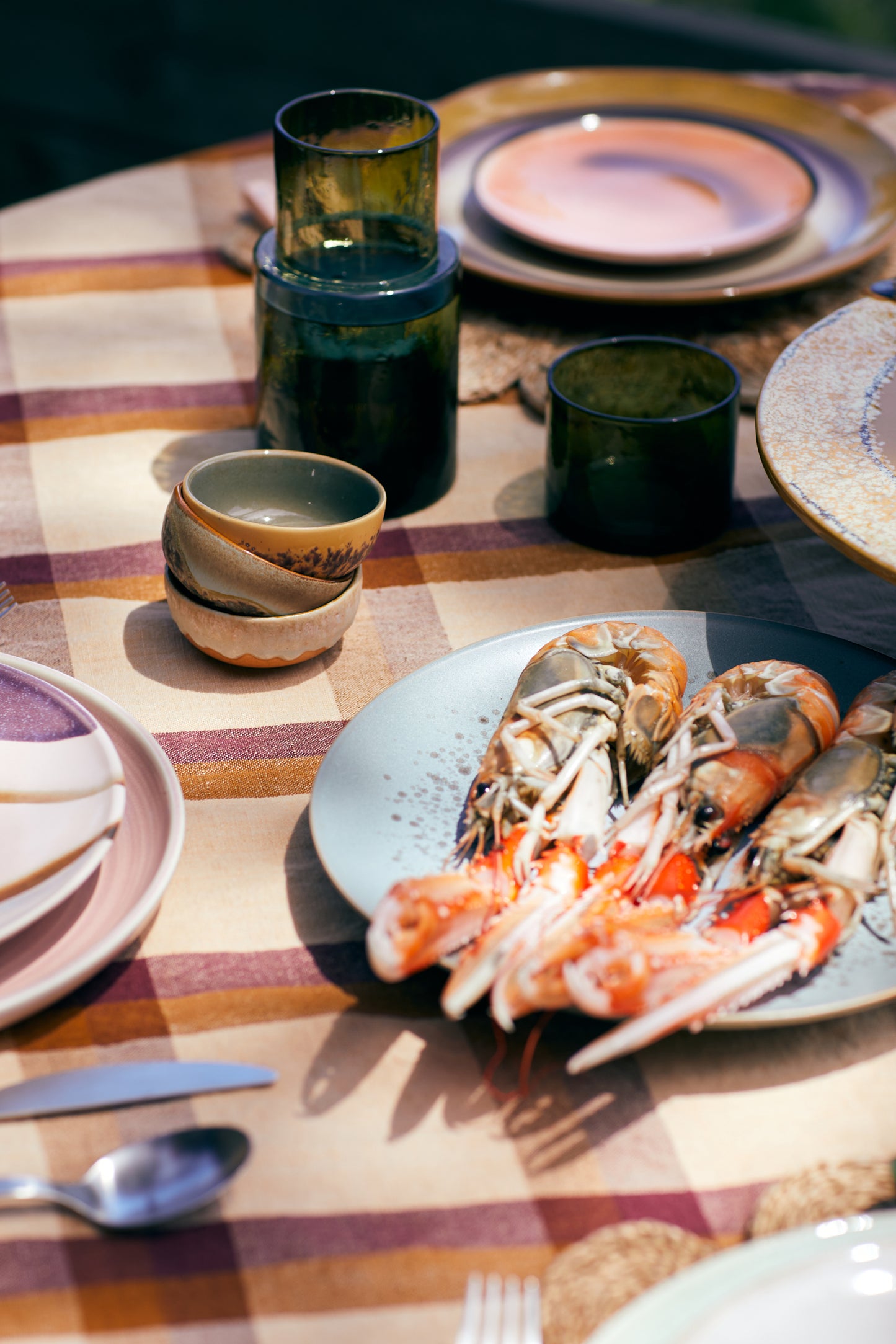 70s ceramics: Set de bowls XS "Marine" (juego de 4 unidades)