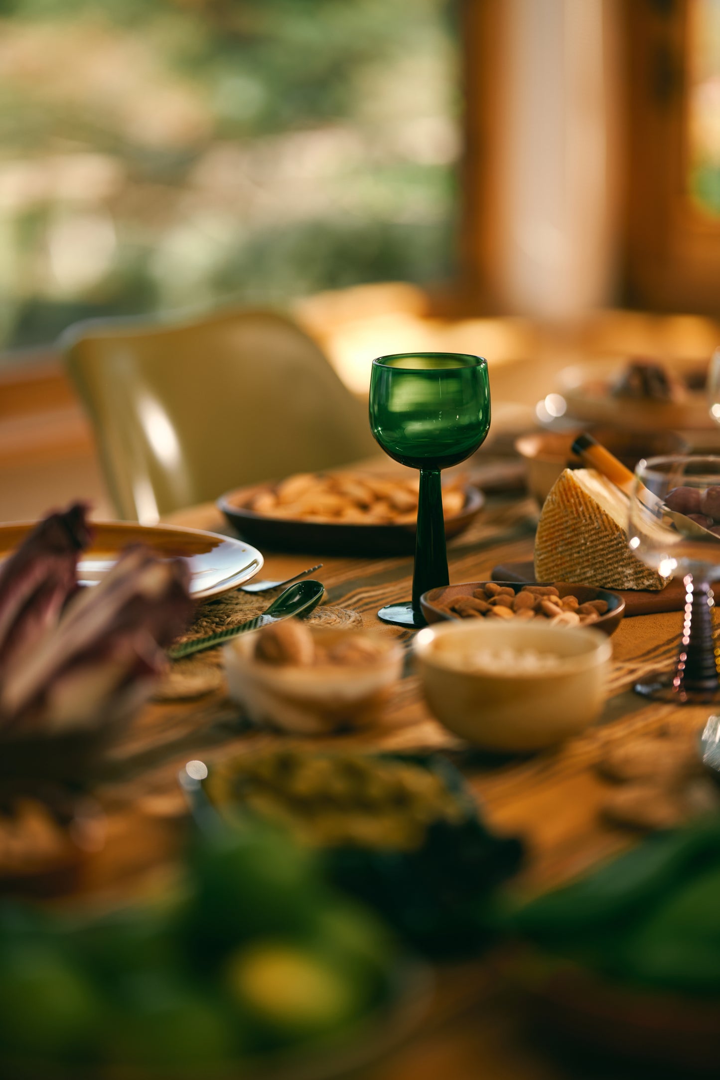 Colección Esmeraldas: copa de vino alta "Verde helecho" (juego de 4 unidades)