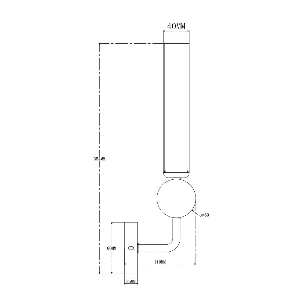 Apliqué de vidrio opal Salta