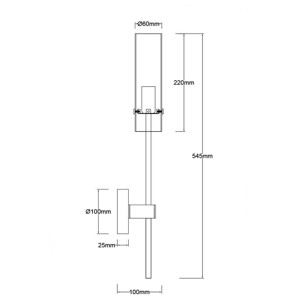 Apliqué de aluminio dorado y vidrio Merlo