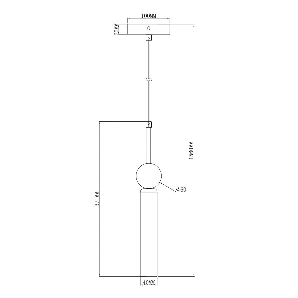 Lámpara colgante de vidrio opal Salta
