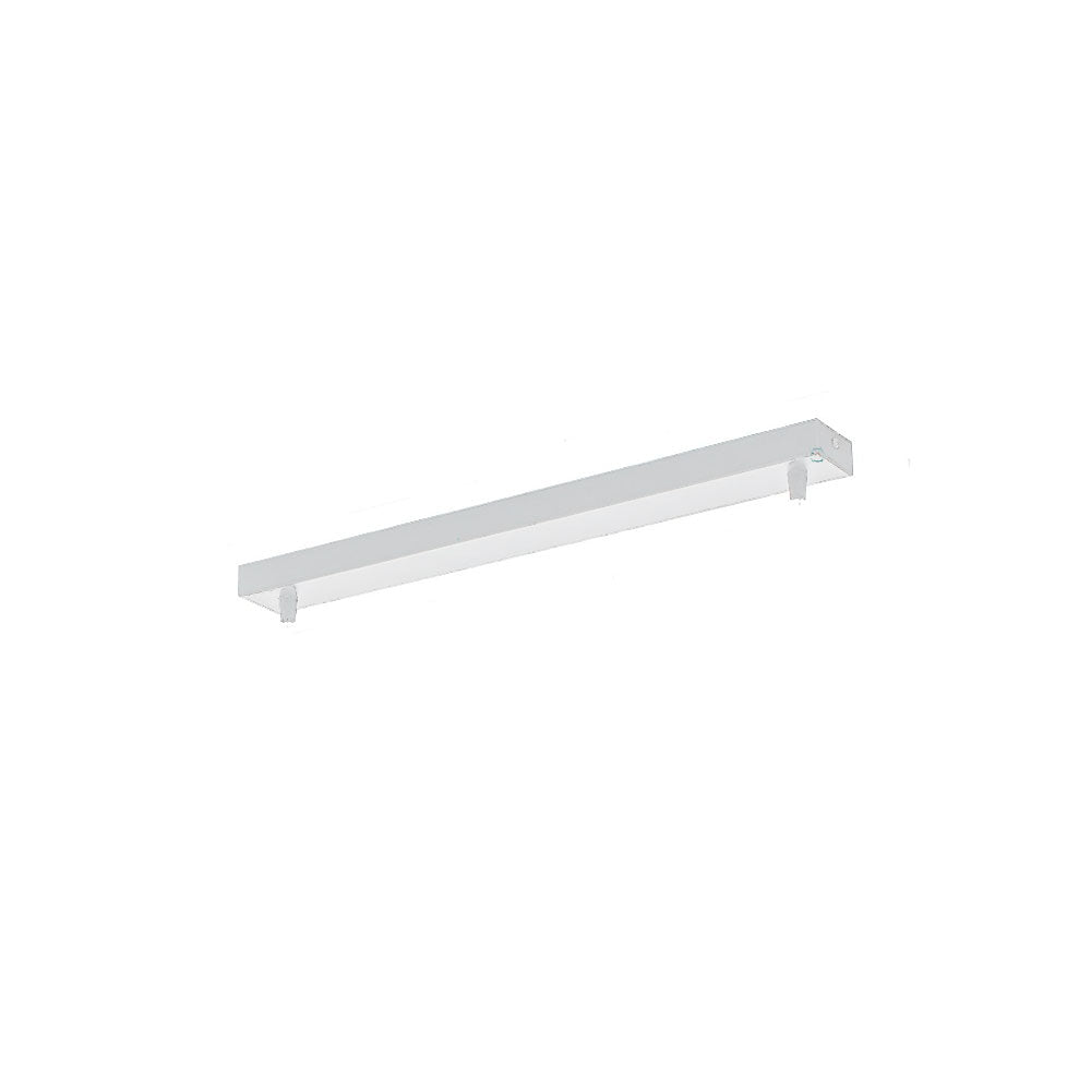 Barra porta 2 lámparas rectangular blanca 40cm