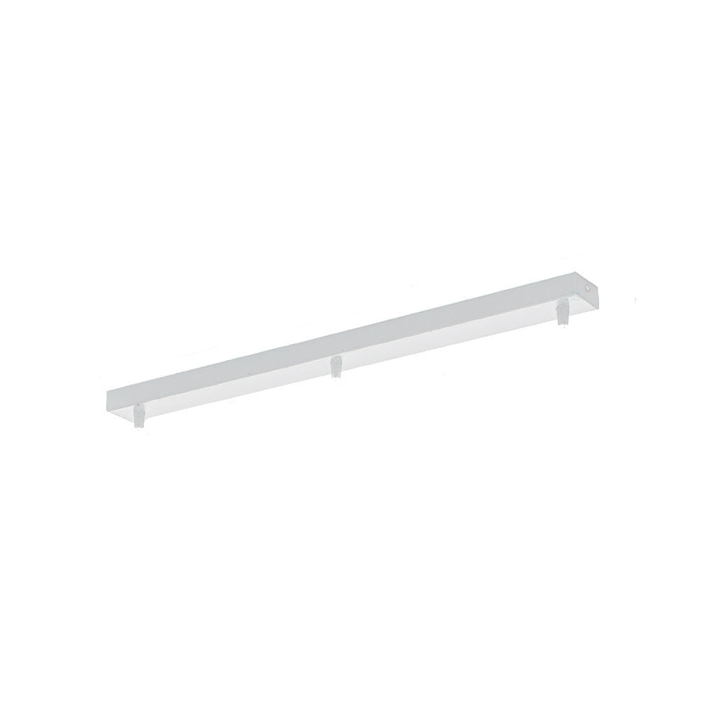 Barra porta 3 lámparas rectangular blanca 60cm