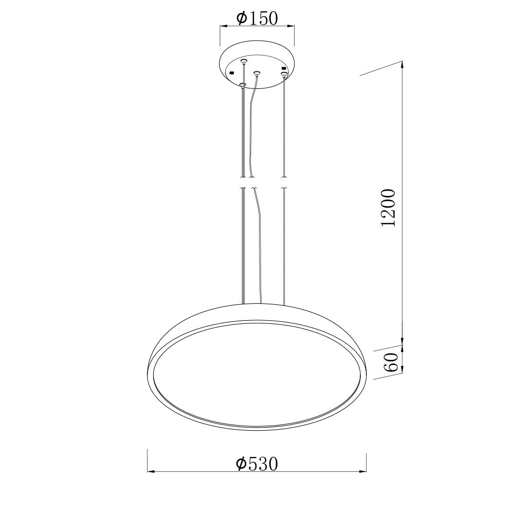 Lámpara colgante de aluminio led blanca Cannes