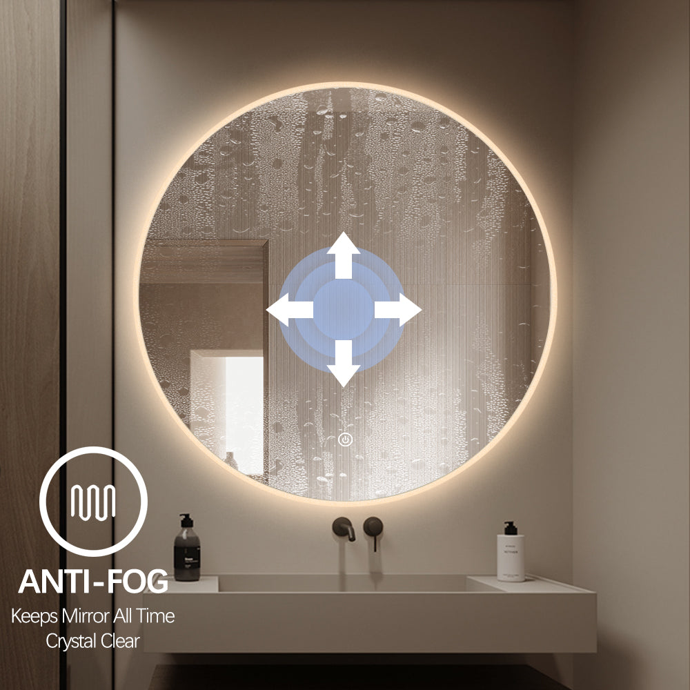 Espejo Circular con borde de Acrílico Retroiluminado Skogar