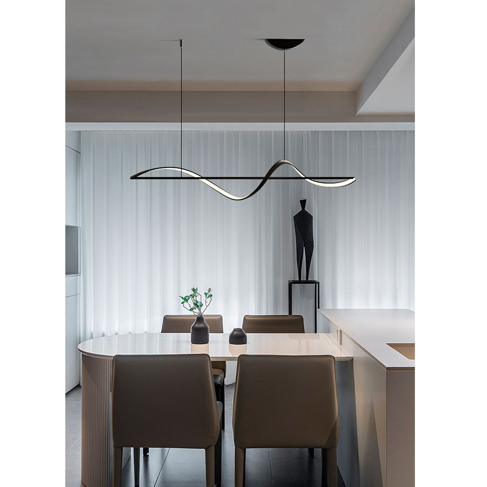 Lámpara colgante de aluminio negro Bergen