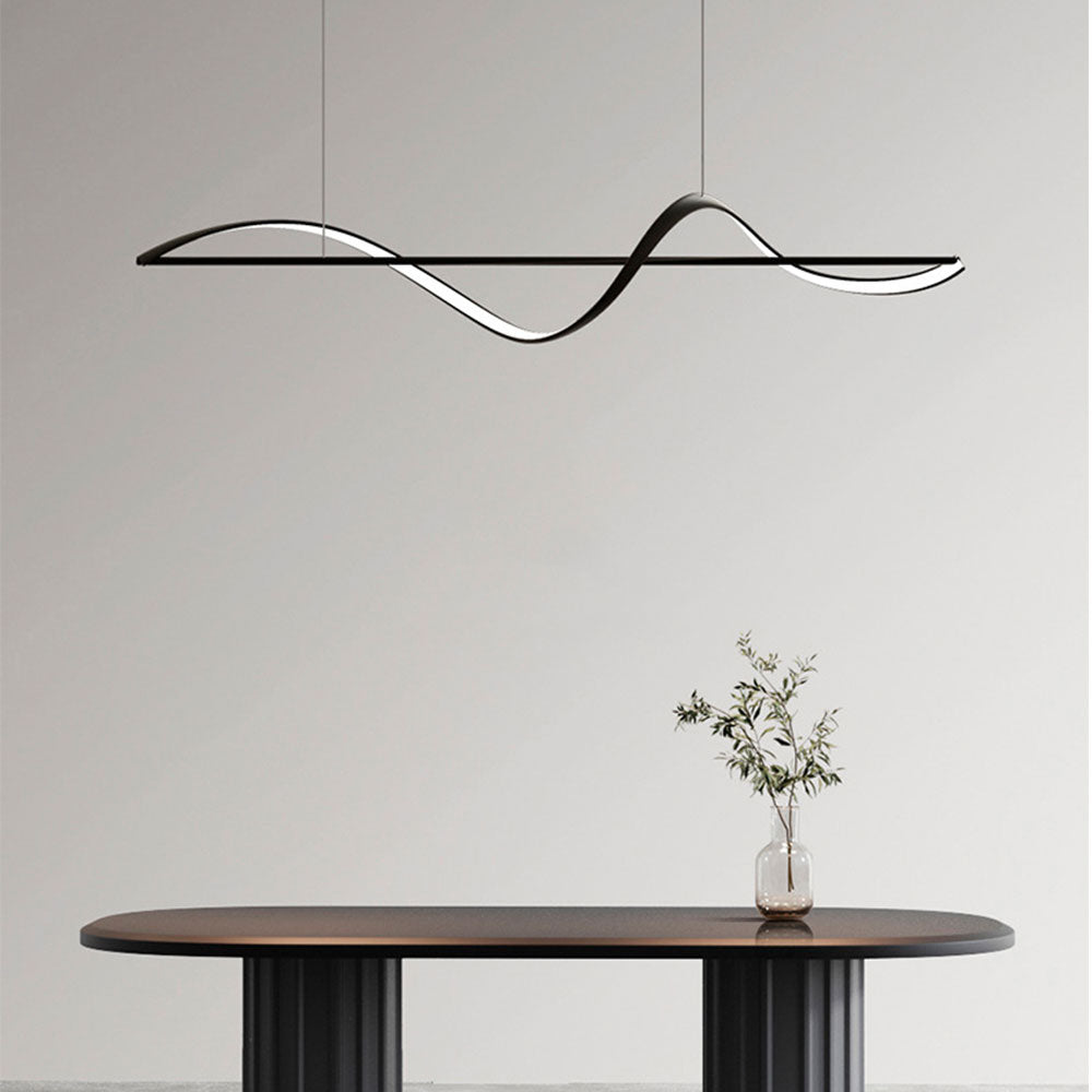 Lámpara colgante de aluminio negro Bergen