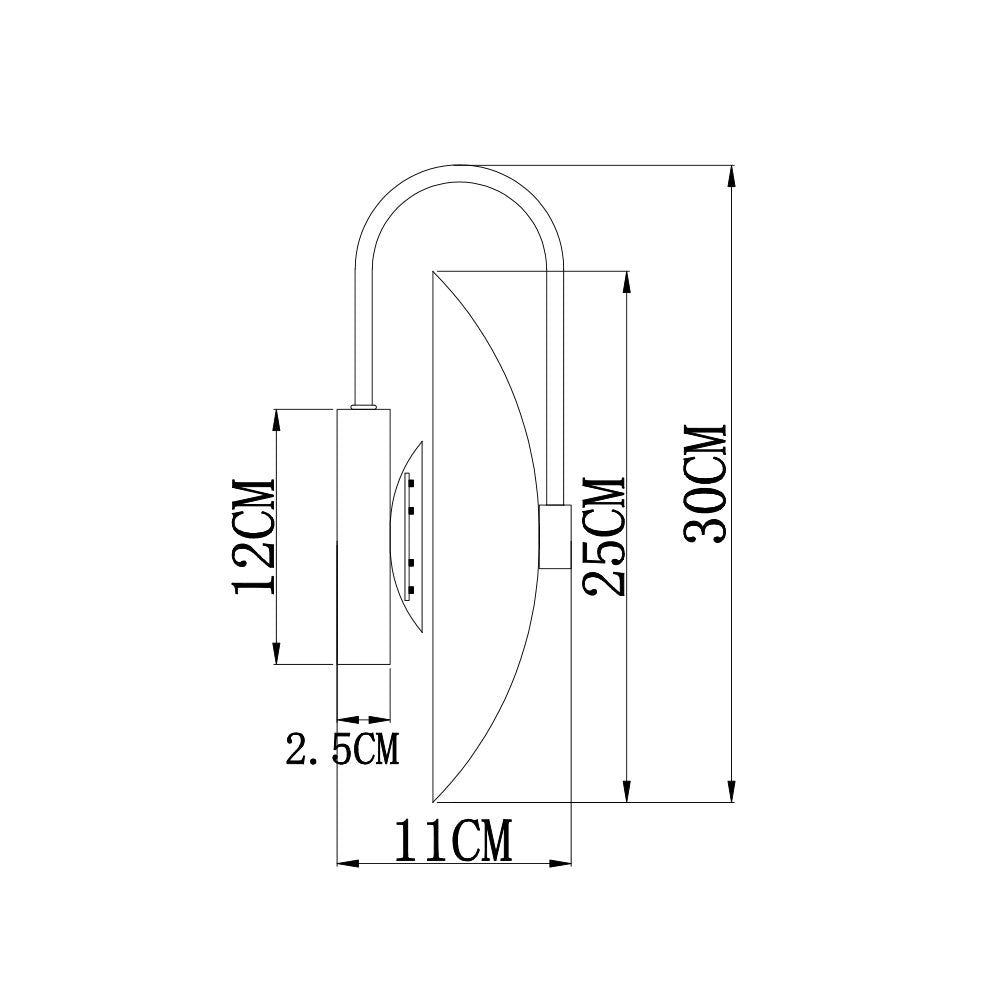 Apliqué de aluminio dorado y vidrio opal blanco Kiruna