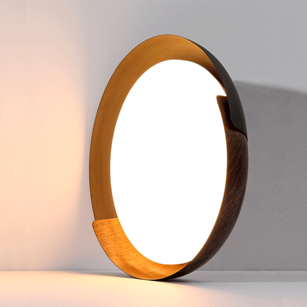 Plafón circular Cazca Dark Wood