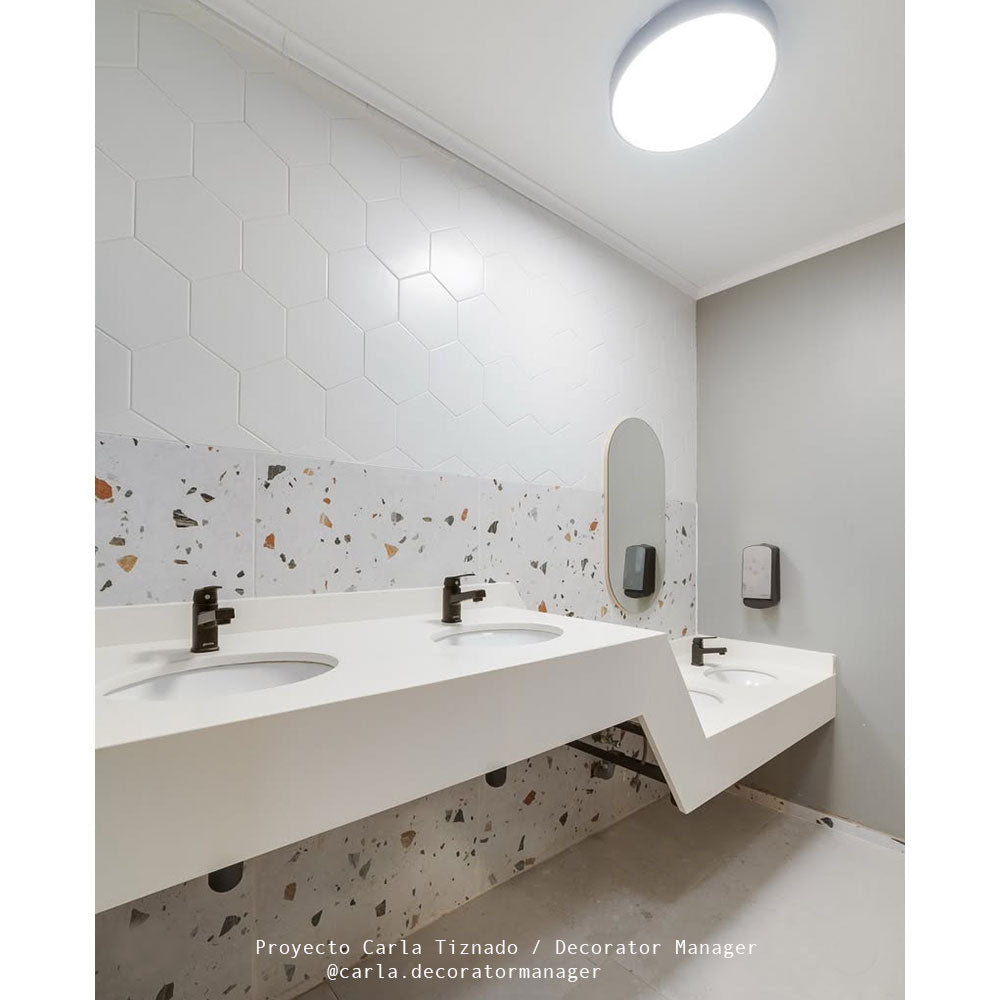 Plafón circular gris Aura