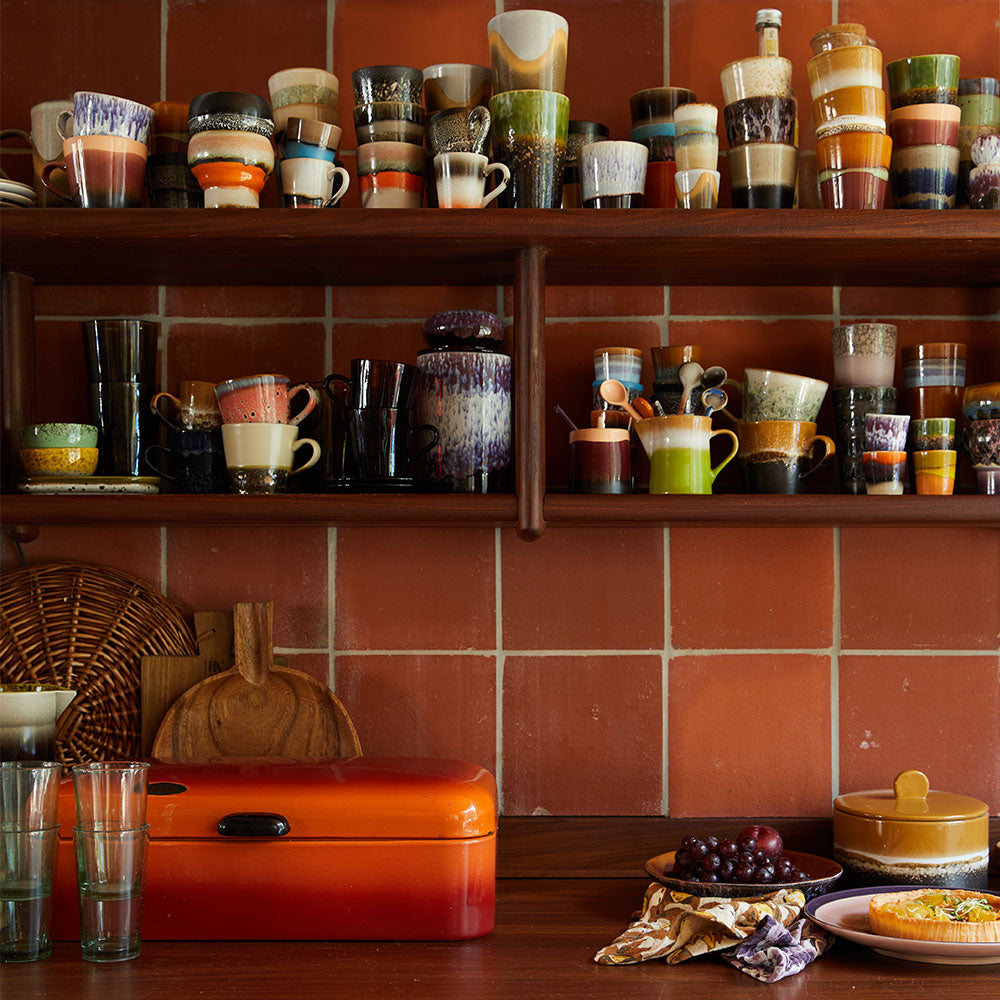 70s ceramics: Tazas de Café, "Grounding" (juego de 6 unidades)