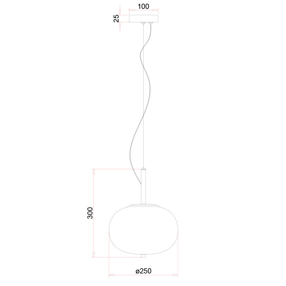 Lámpara colgante de vidrio Monserrat