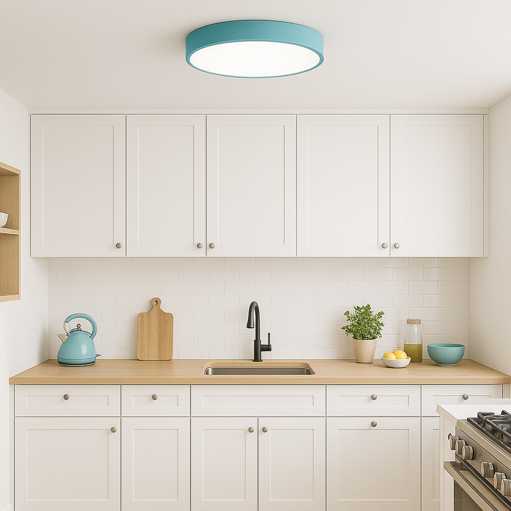 Plafón circular celeste Aura