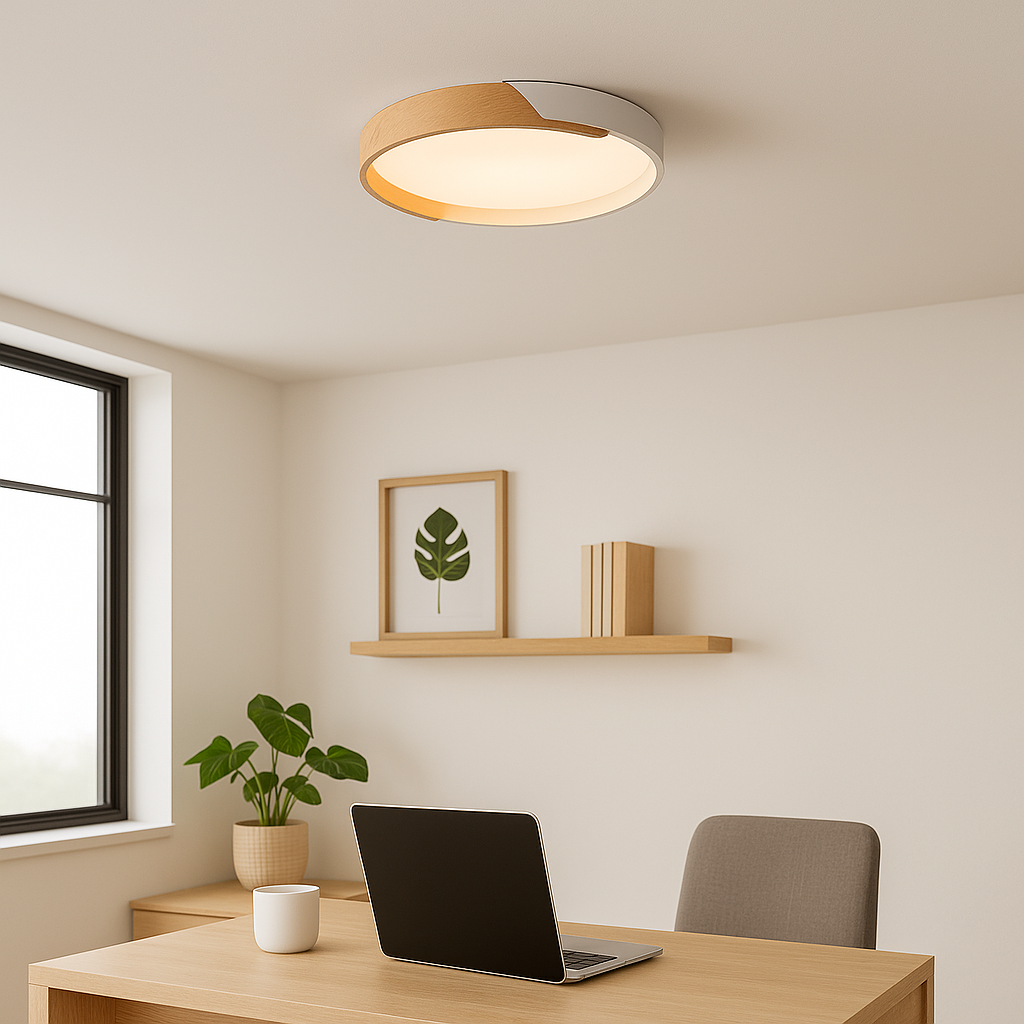 Plafón circular Cazca Clear Wood