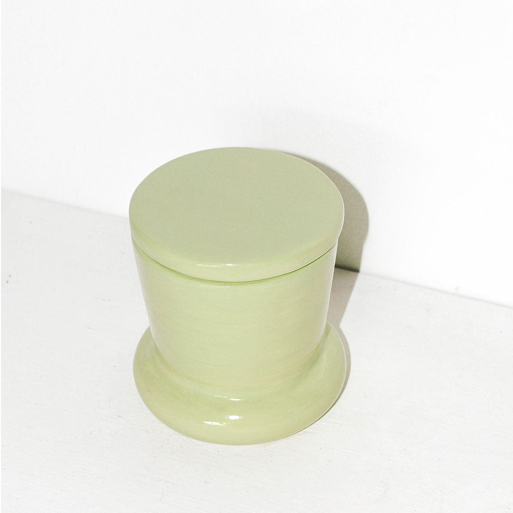 Vela de cerámica verde Figura C