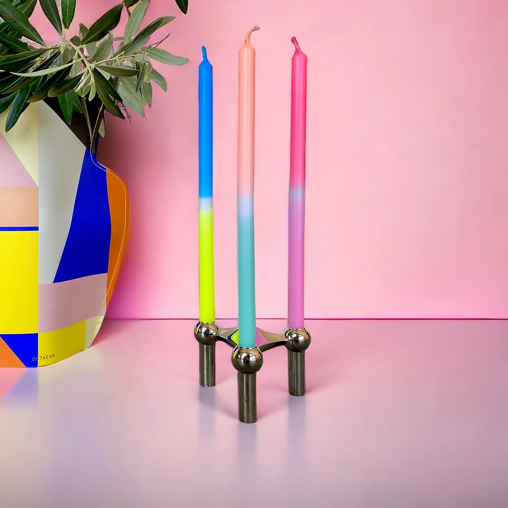 Set de 3 velas Dip Dye Skinny Mix 1