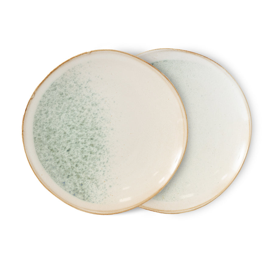 70s ceramics: Set de platos "Mist" (juego de 2 unidades)