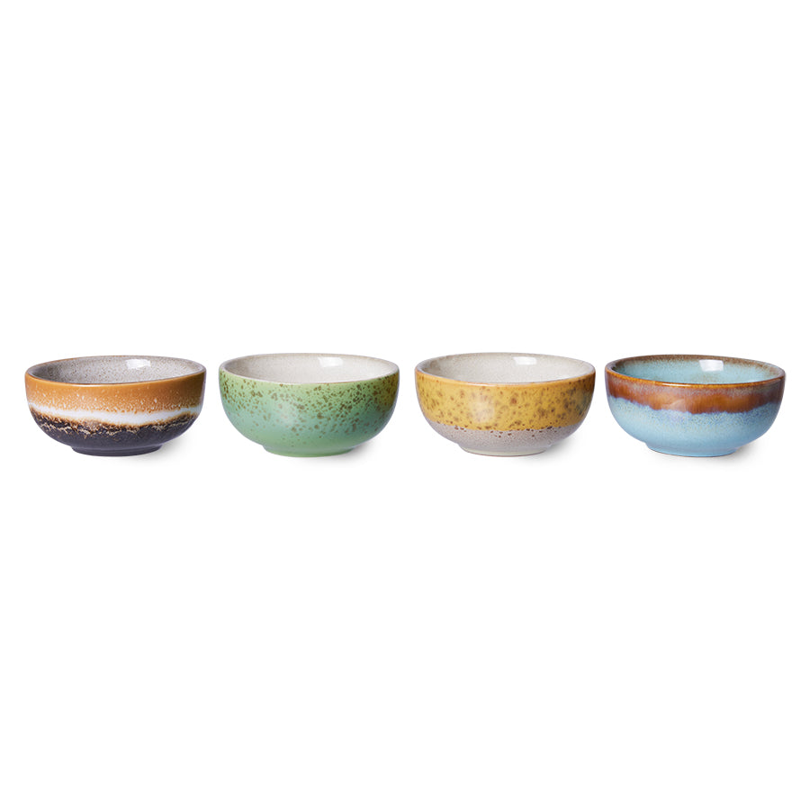 70s ceramics: Set de bowls XS "Castor" (juego de 4 unidades)