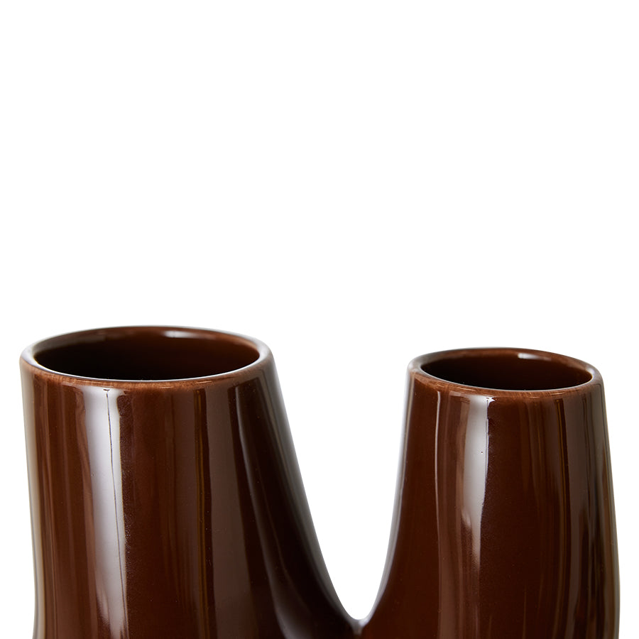 Jarrón de cerámica orgánico "Espresso" L