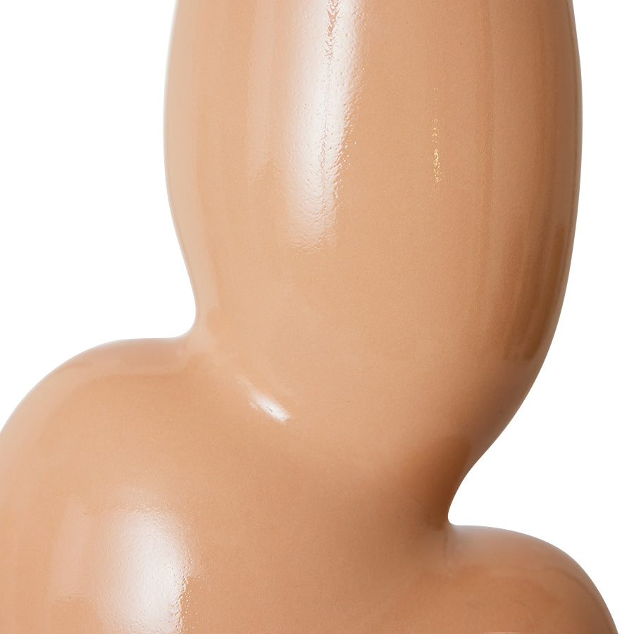 Jarrón de cerámica orgánico "Crema" M