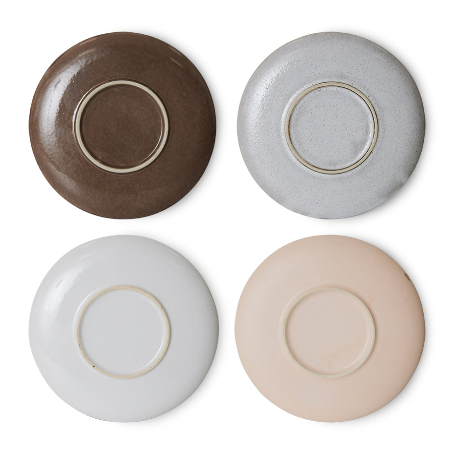 70s ceramics: Set de platos "Big Sur" (juego de 4 unidades)