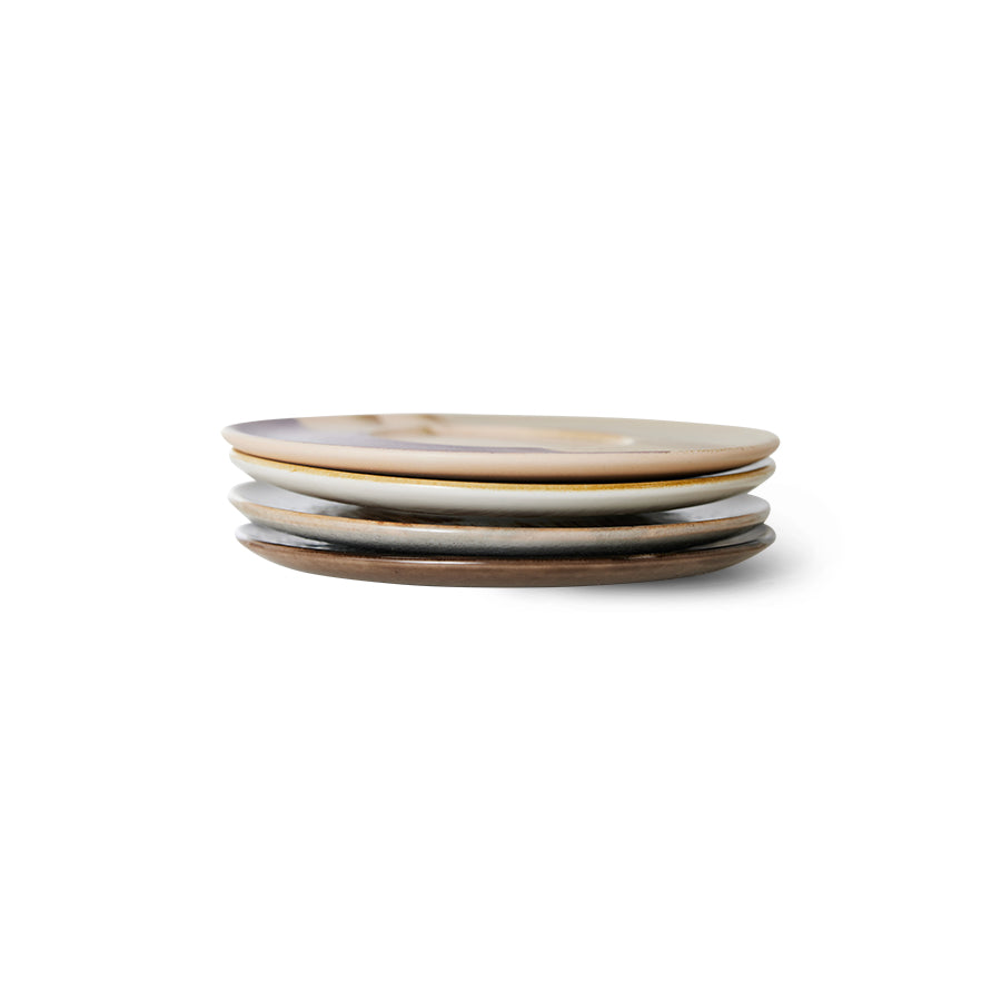 70s ceramics: Set de platos "Big Sur" (juego de 4 unidades)