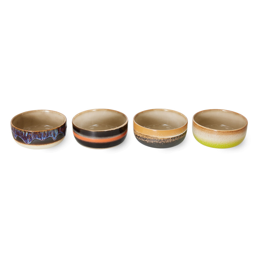 70s ceramics: Set de bowls "Humus" (juego de 4 unidades)