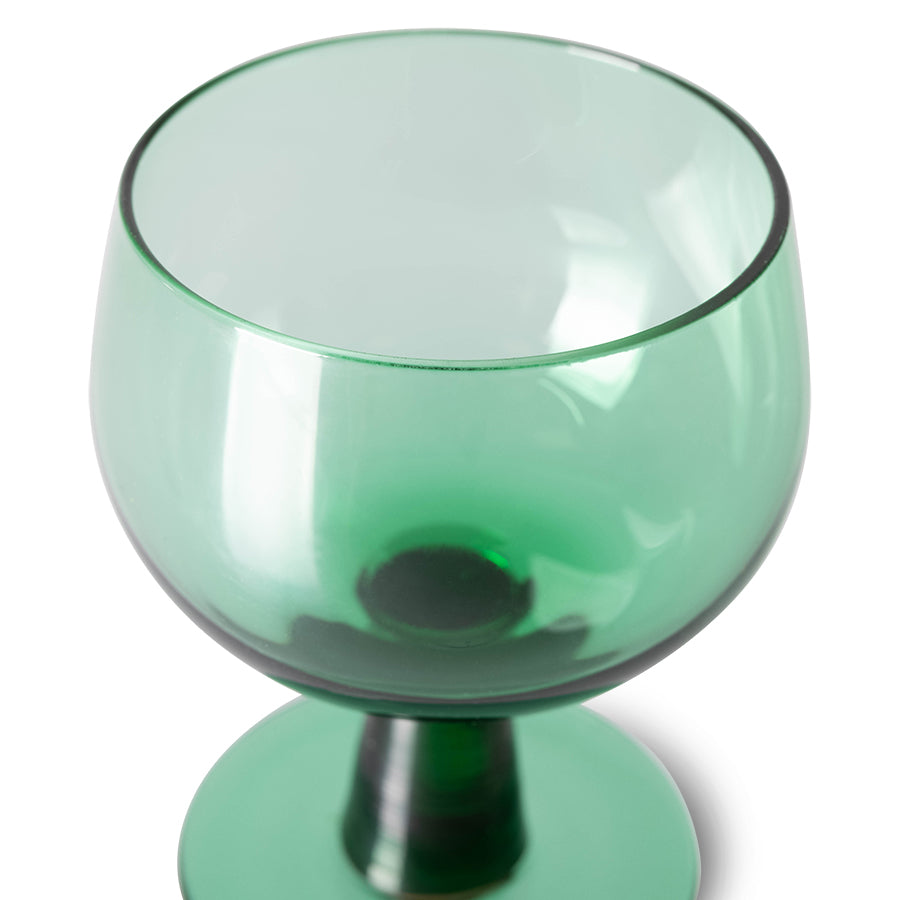 Colección Esmeraldas: copa de vino baja "Verde helecho" (juego de 4 unidades)
