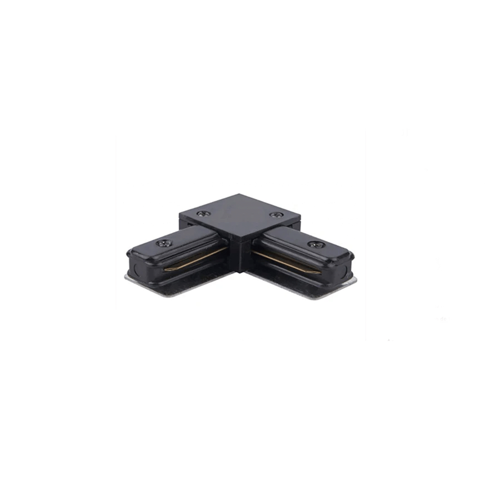 Conector riel tipo L color negro