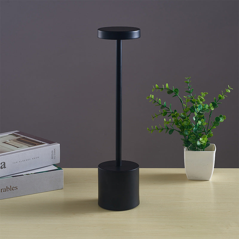 Lámpara de mesa inalámbrica negra Disk