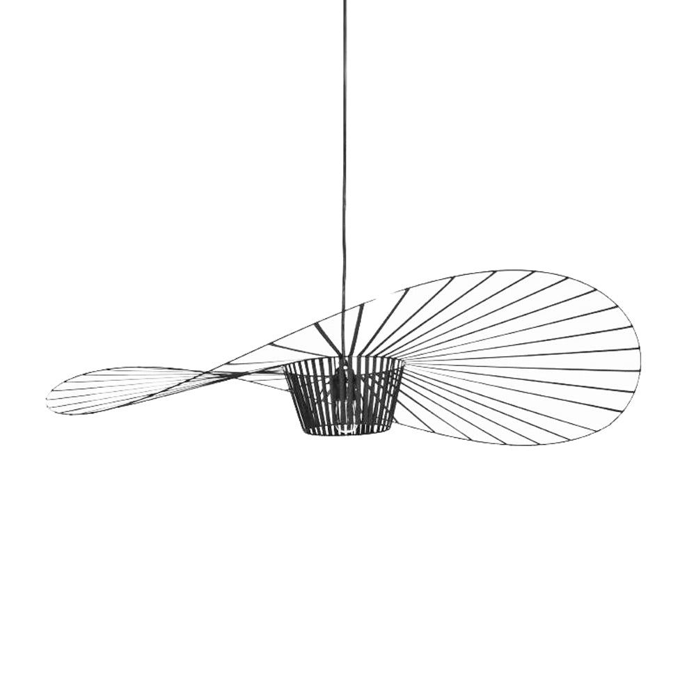 Lámpara colgante de metal negro Eventail