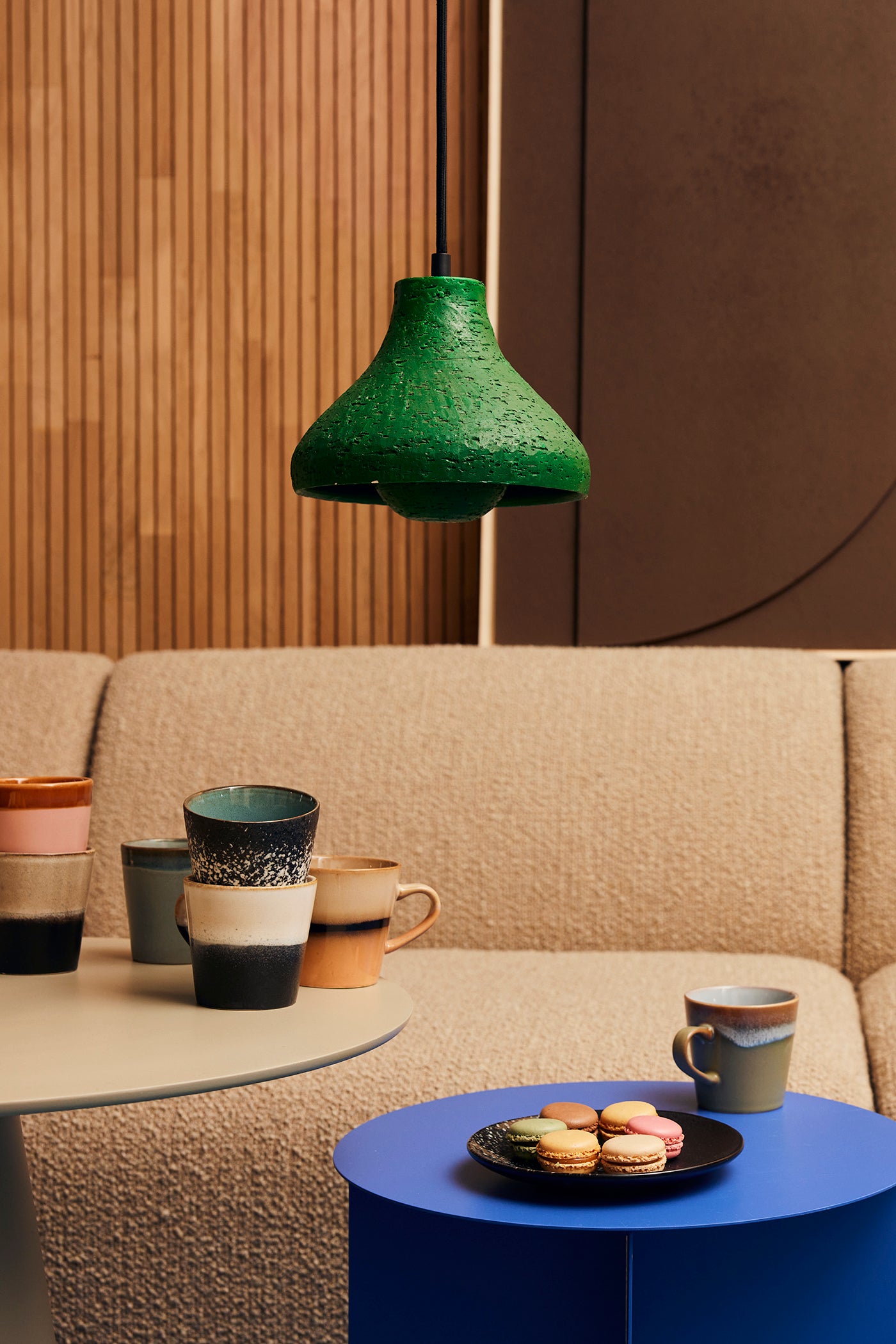 70s ceramics: Set de platos postre "Stars" (juego de 2 unidades)