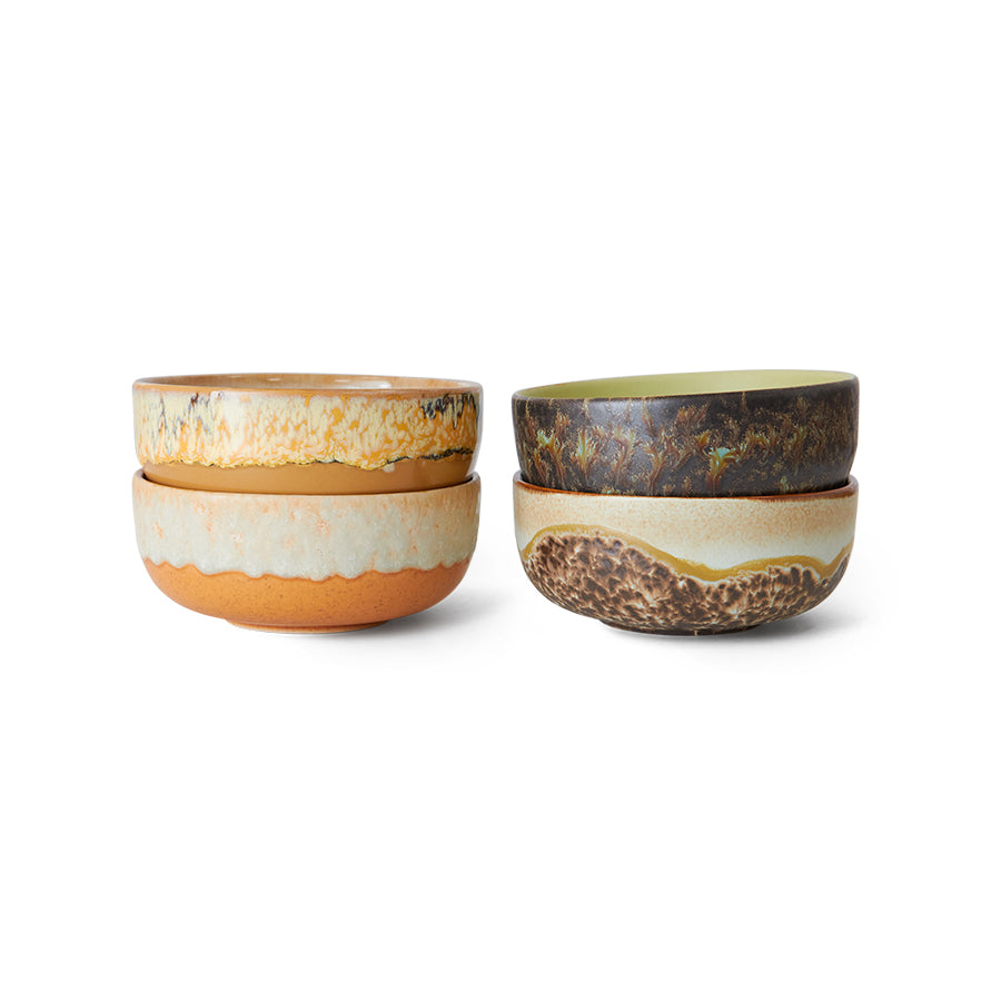 70s ceramics: Set de bowls "Drift" (juego de 4 unidades)