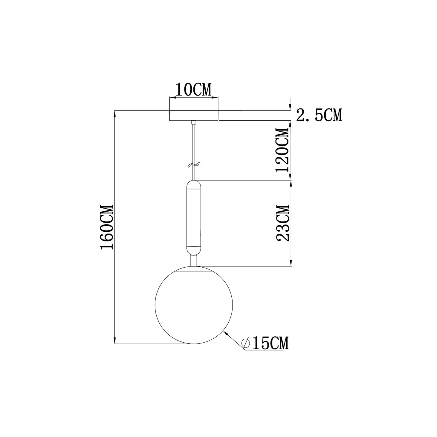Lámpara colgante de aluminio dorado y vidrio Loft 1