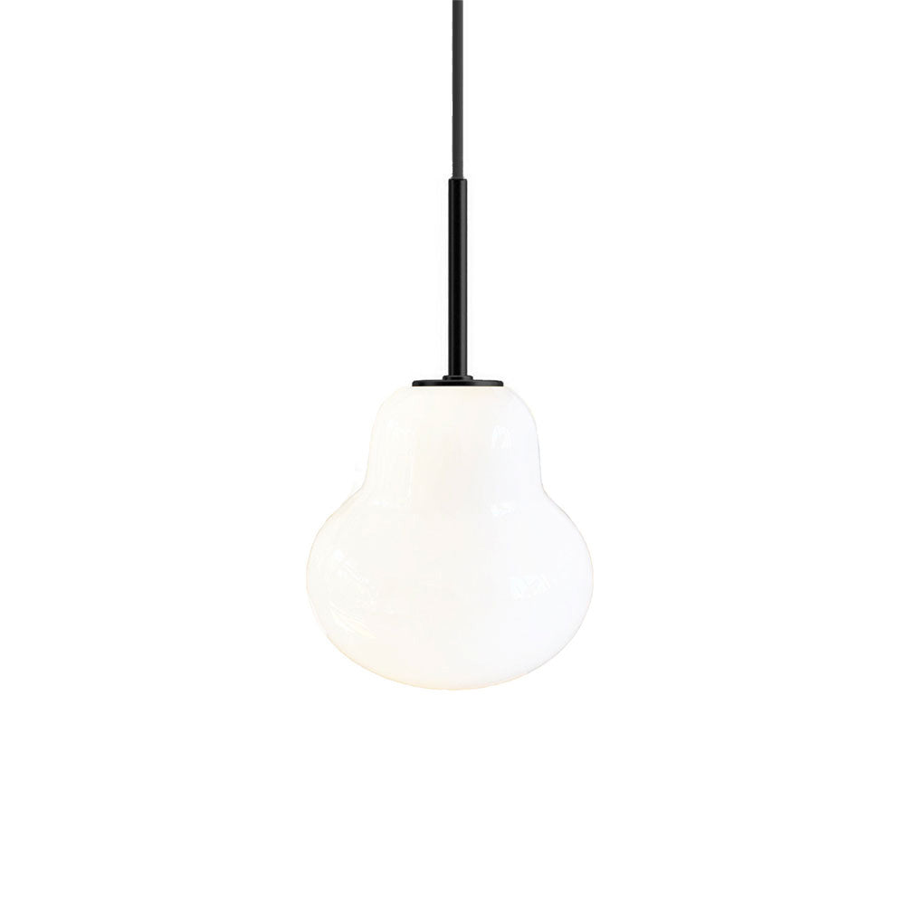 Lámpara colgante de aluminio negro y vidrio opal Minerva 1