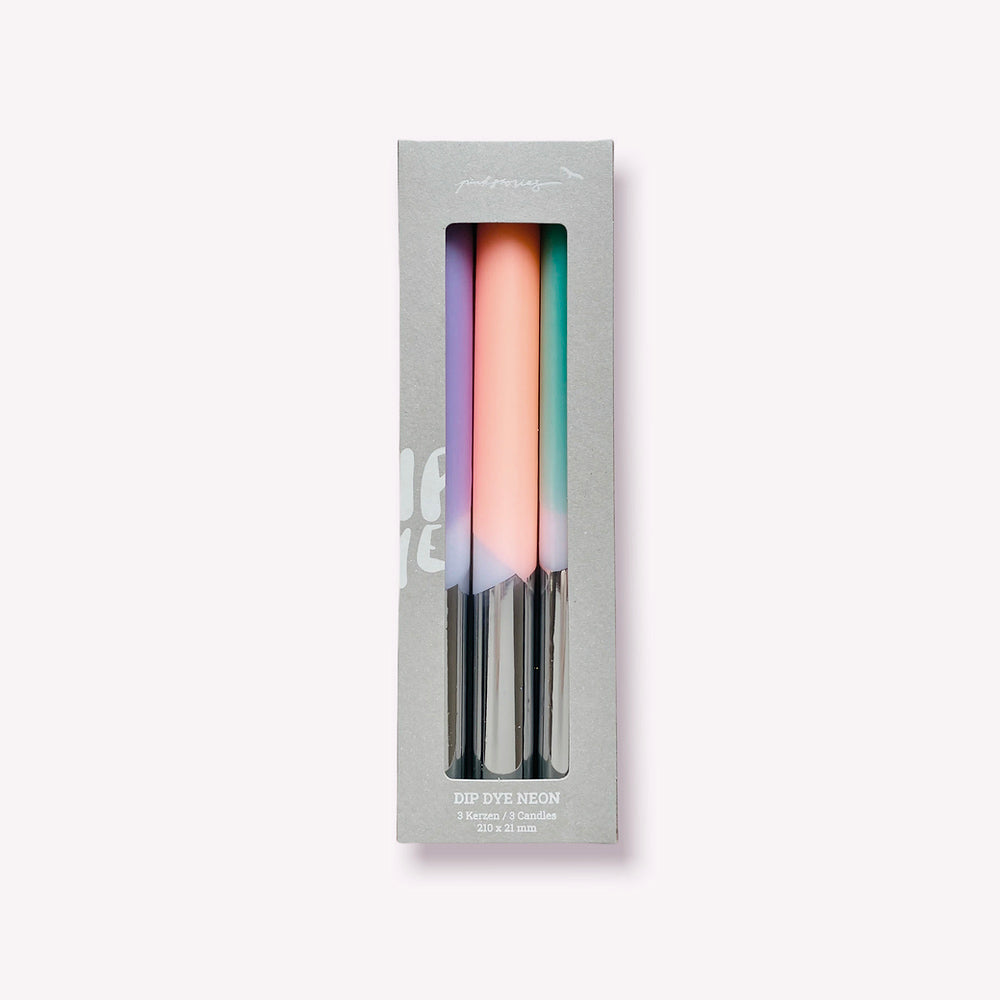 Set de 3 velas Dip Dye Pop Mix 1
