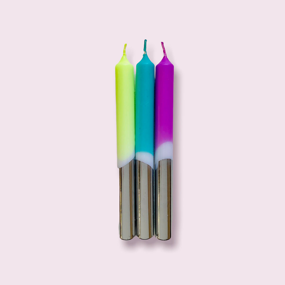 Set de 3 velas Dip Dye Pop Mix 2