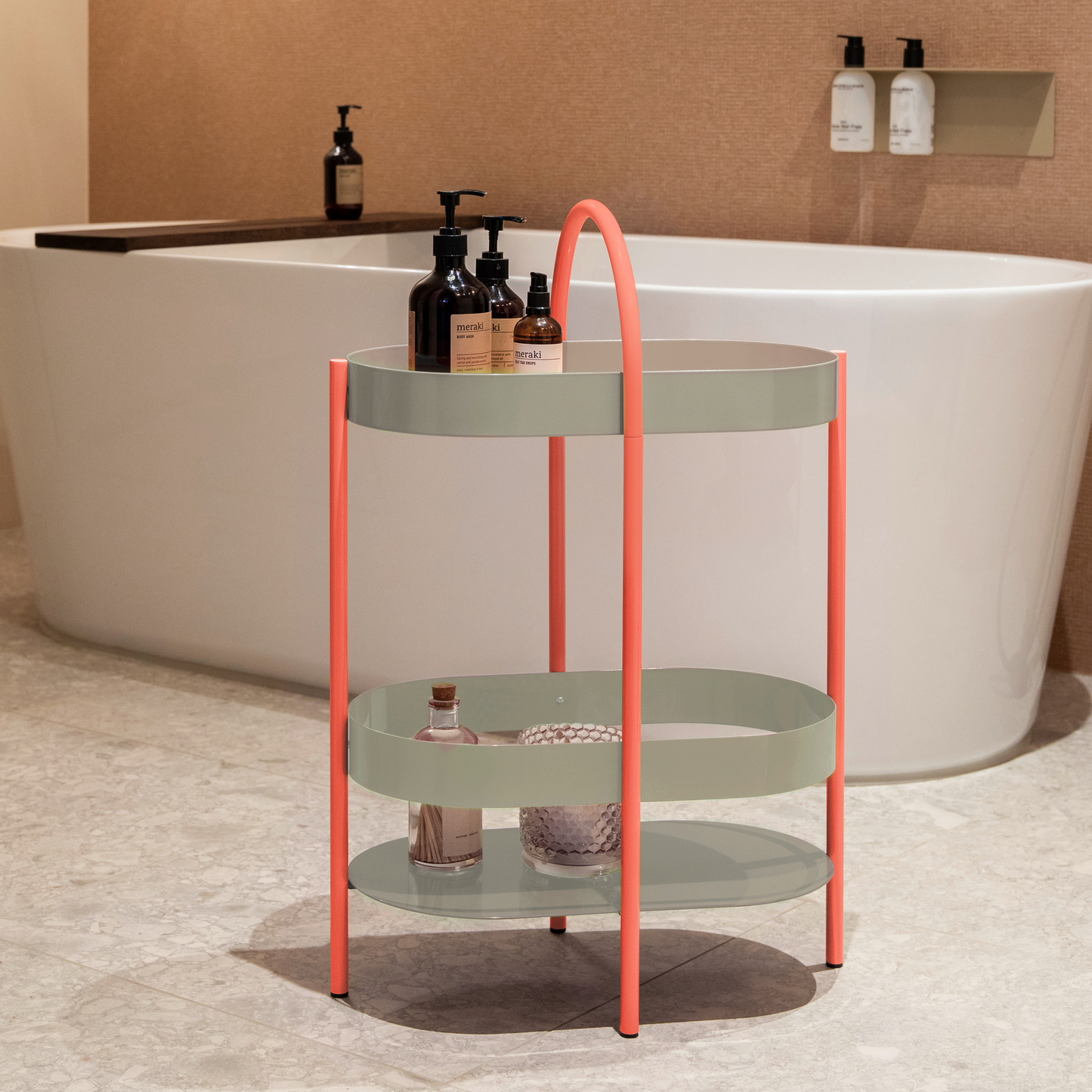 Mesa lateral Barbara 'coral'