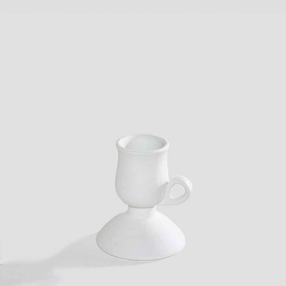 Candelabro cerámica blanco GY-251
