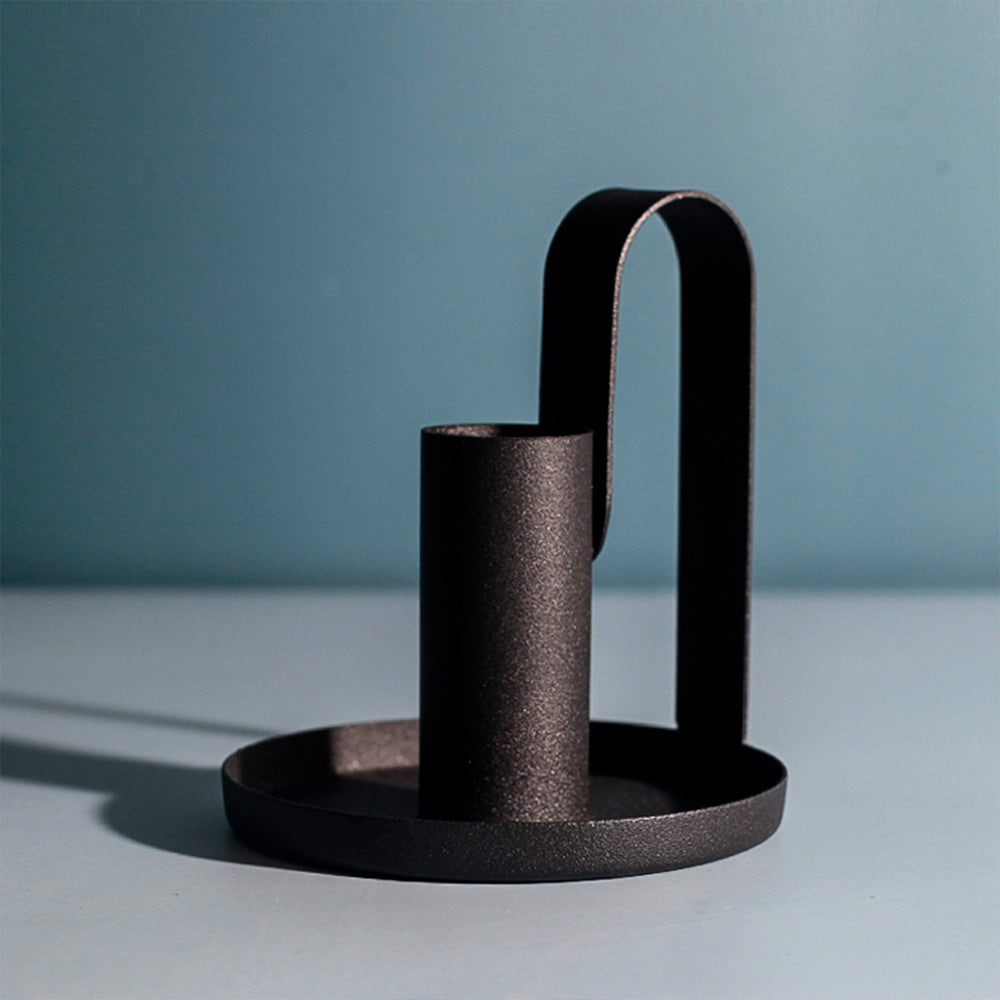 Candelabro metálico negro GY-030