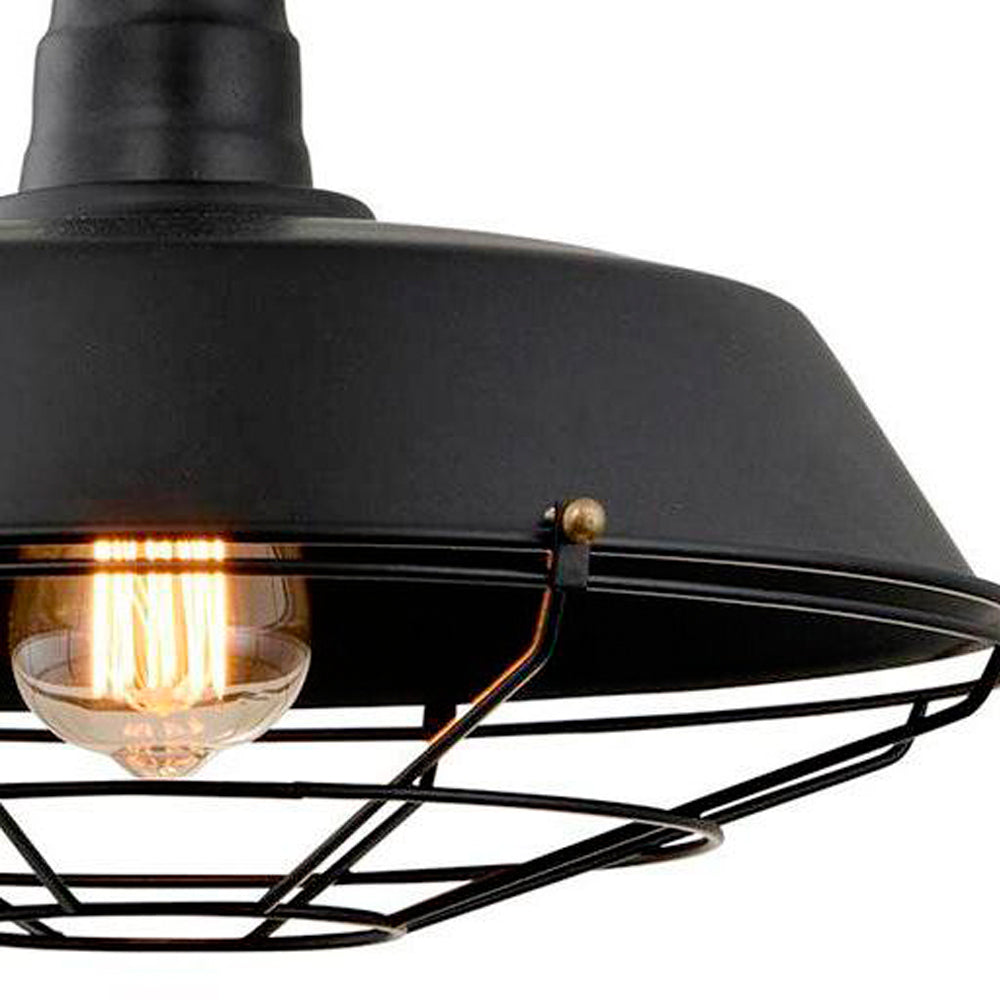 Lámpara colgante metálica negra Palermo