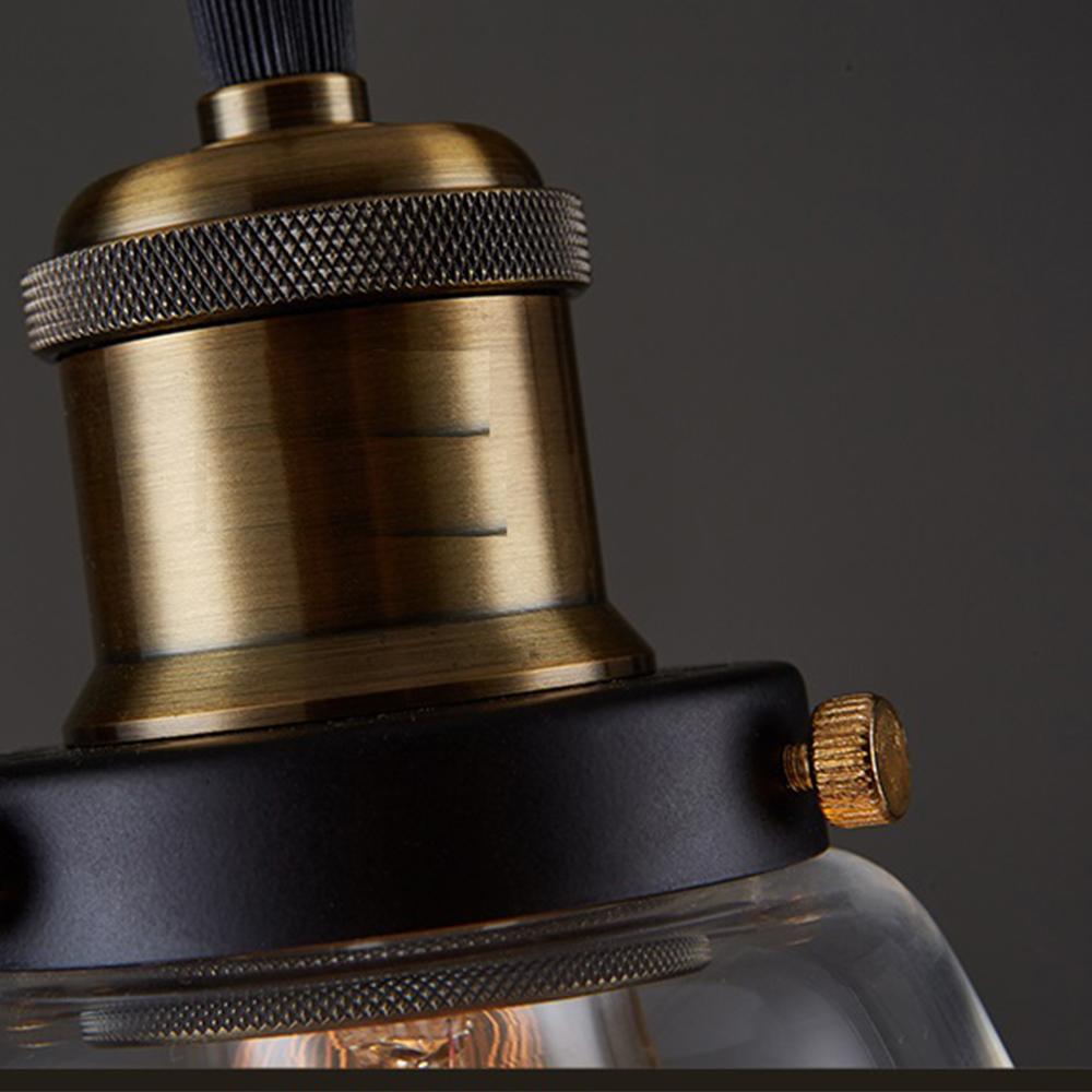 Lámpara colgante de vidrio con detalles en metal Brooklyn X