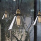 Lámpara colgante de vidrio con detalles en metal Brooklyn Conic