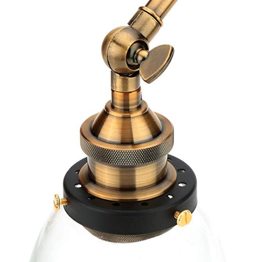 Apliqué de metal negro y vidrio transparente Brooklyn Bell