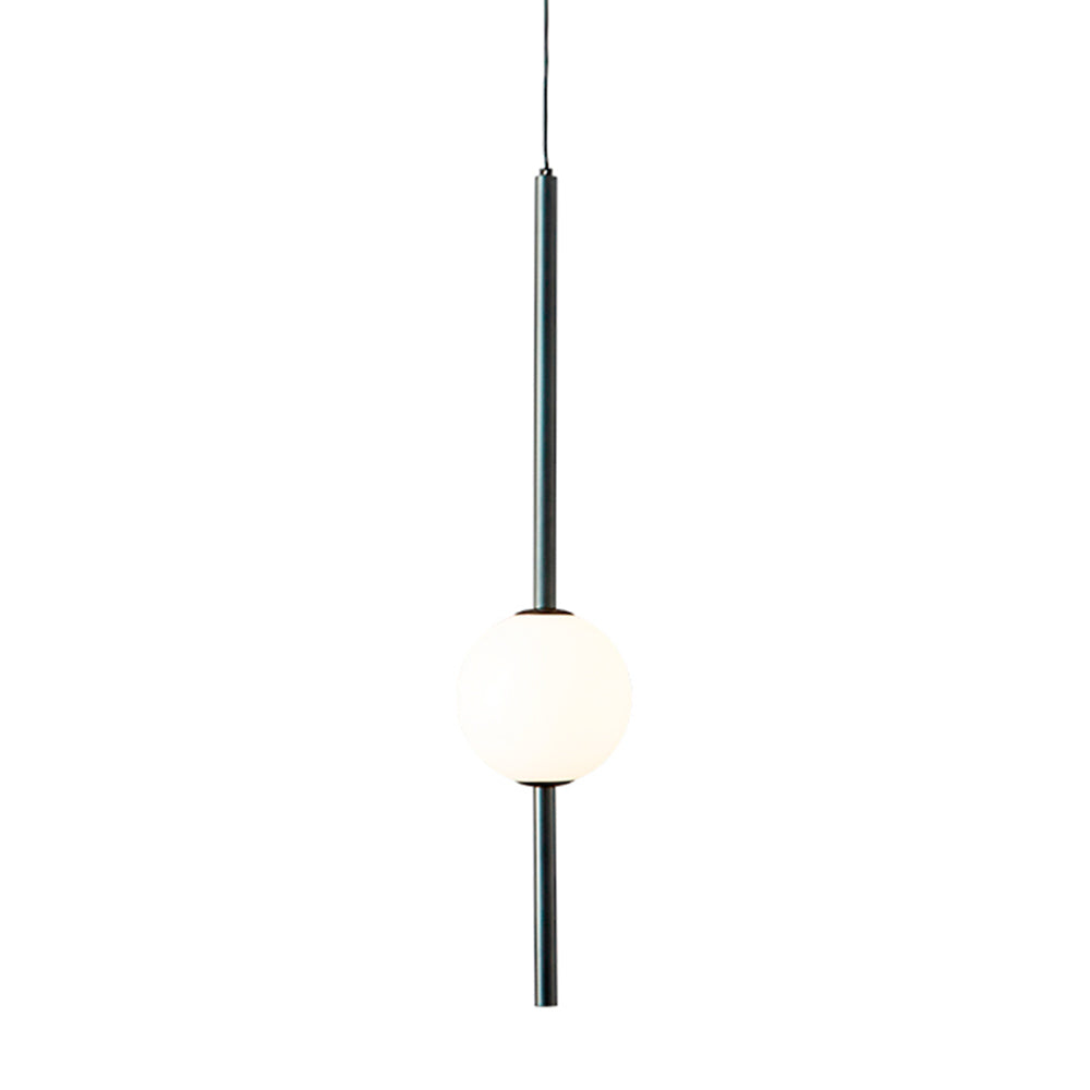 Lámpara colgante led de vidrio y aluminio negro End Light 1 Esfera