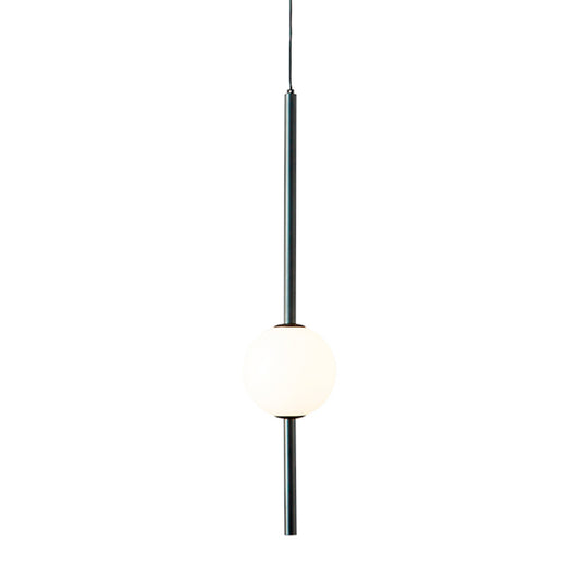 Lámpara colgante led de vidrio y aluminio negro End Light 1 Esfera
